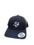 Retro black trucker cap